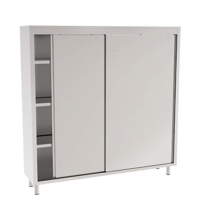 STORAGE CABINET WITH SLIDING DOORS AND PLAIN SHELVES - Cleanroom Components