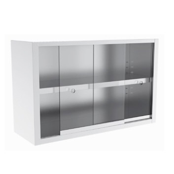 Wall Cupboard With Glass Sliding Doors, Component Cabinet With Glass Doors