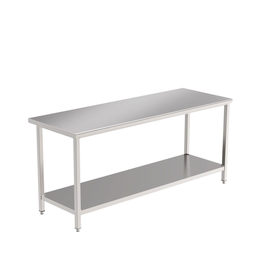 WORKING TABLE WITH LOWER SHELF - Cleanroom Components